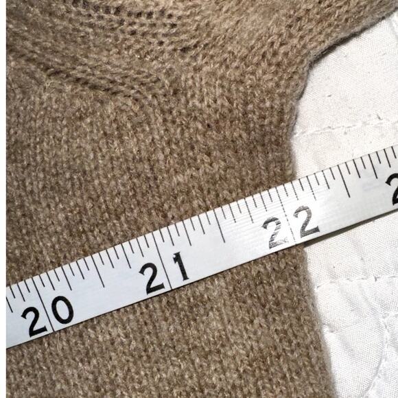 J.Crew Mens Size Medium Brown Lambswool 1/4 Zip Long Sleeve Sweater - Picture 6 of 7